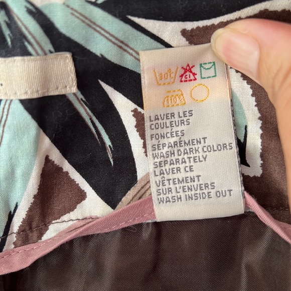 RW&Co Brown, Pink & Teal Knee-Length Lined Skirt - size 2 - Picture 4 of 8